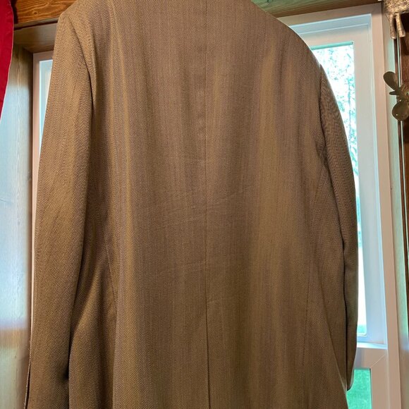 Alan Flusser NY Men's 2 Button Suit Jacket Tan 48R - Picture 3 of 5